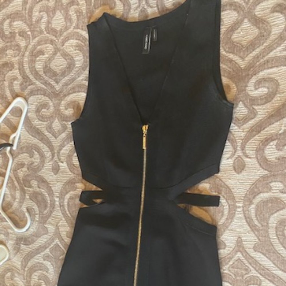 Marciano black cut-out cocktail dress
